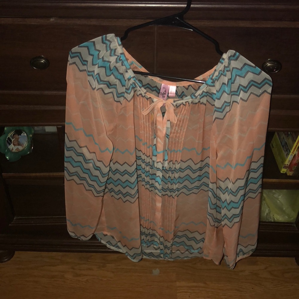 Dolled Up  see through long sleeve top